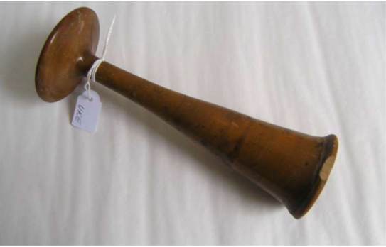 Monaurales Hebammen-Stethoskop aus lackiertem Holz